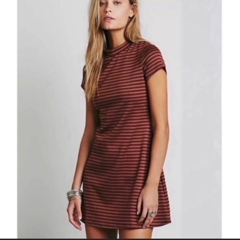 Free People -fp beach striped mock neck dress